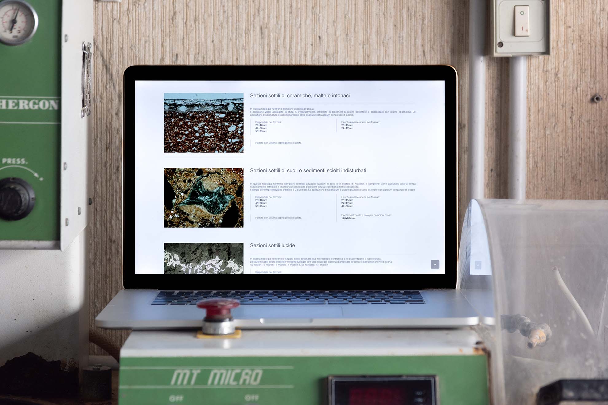 sito web servizi per la geologia schermata 2