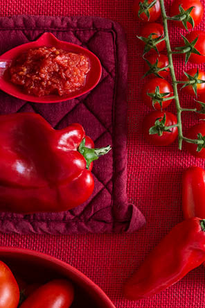 i colori del cibo dettaglio rosso