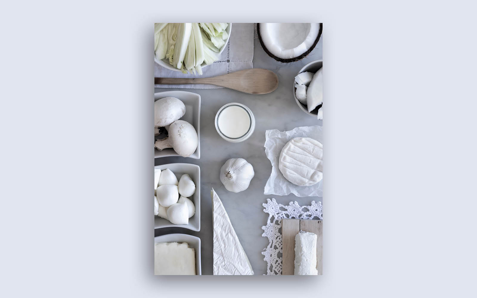 i colori del cibo bianco