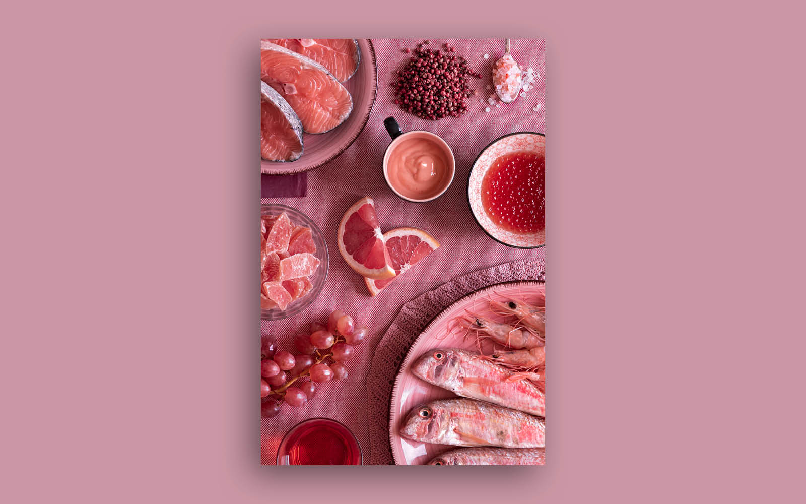 i colori del cibo rosa