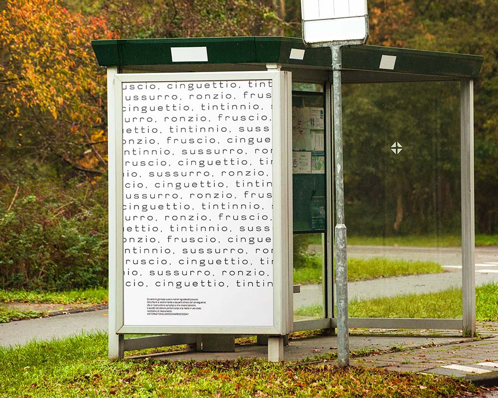 poster tipografico silenzio